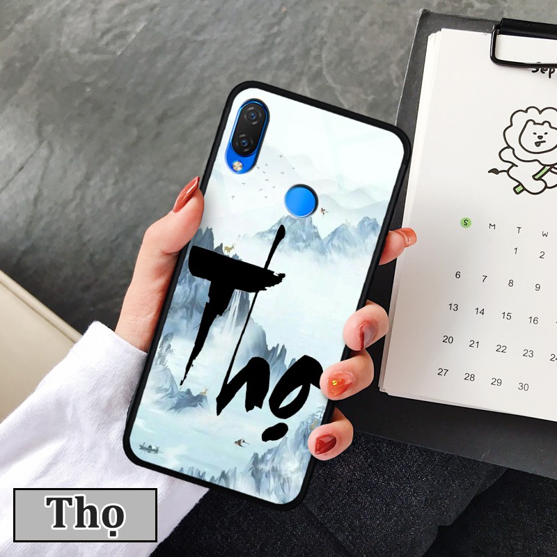 [Mã ELORDER5 giảm 10K đơn 20K] Ốp lưng kính 3D Huawei Nova 3i -chữ thư pháp ý nghĩa