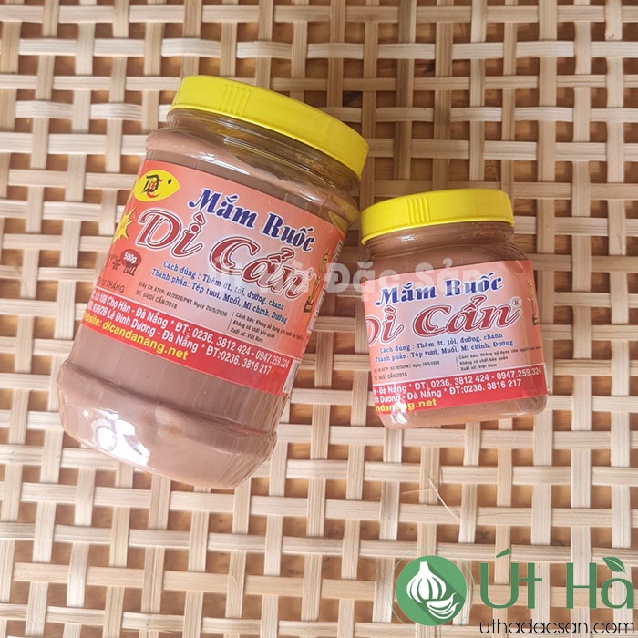 Mắm Ruốc Dì Cẩn Đà Nẵng Hủ 500gr Đặc Biệt Thơm Ngon Chuẩn Vị - Út Hà Đặc Sản