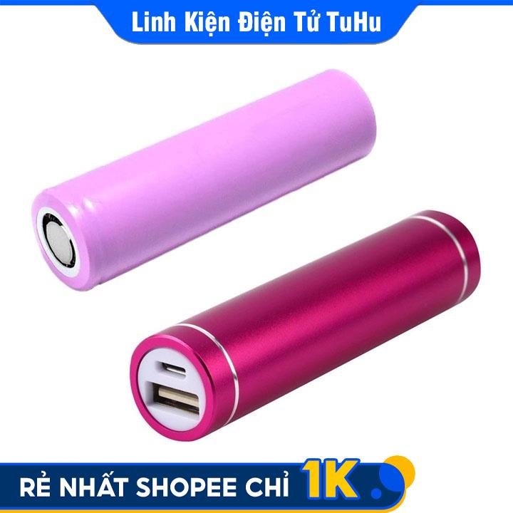 Combo Sạc Pin Dự Phòng 1 Pin (1 Box Dự Phòng 1 Pin, 1 Pin Lithium 18650 1200mAh)
