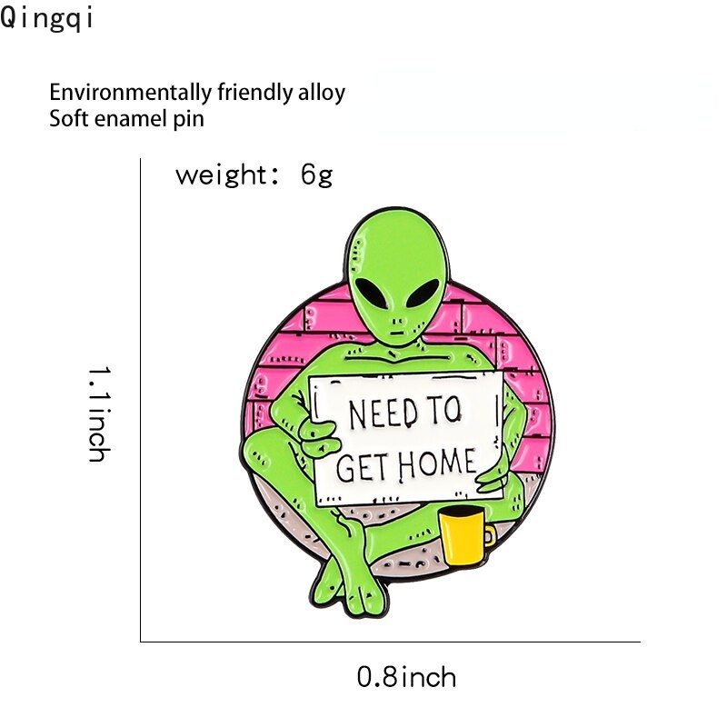 Ghim cài áo Miss Zoe hình người ngoài hành tinh vui nhộn độc đáo