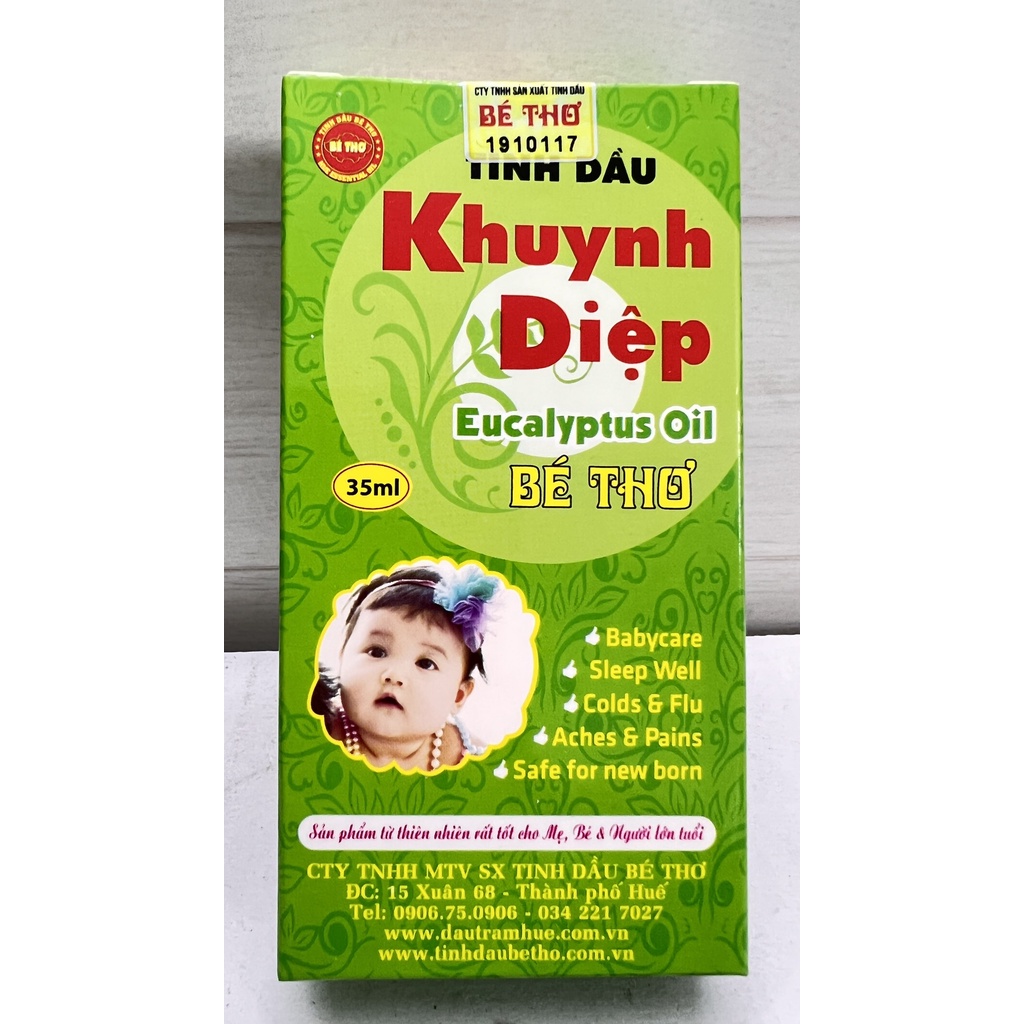 Tinh dầu khuynh diệp bé thơ cho bé từ sơ sinh chai nguyên chất 35ml.suckhoechomoinha