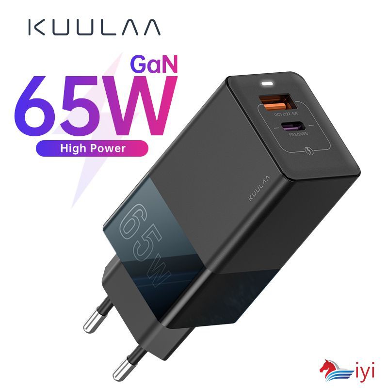 Bộ Sạc Nhanh Kuulaa 65w 4.0 3.0 Usb Type C Qc Pd Cho Iphone Xiaomi Laptop