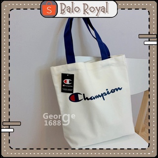 Túi Tote Canvas In Champion Thời Trang Cho Nam Nữ/ tui tote vintage