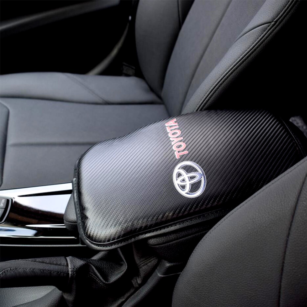 Đệm Lót Hộp Tỳ Tay Bằng Sợi Carbon Cho Xe Hơi Toyota Avanza Rush Kijiang Innova Calya Razie Yaris