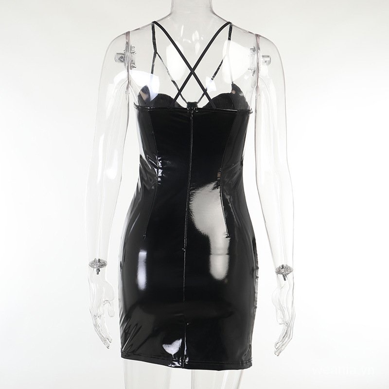 Set 5 Đầm Da Pu Dáng Ôm Gợi Cảm Cho Nữ