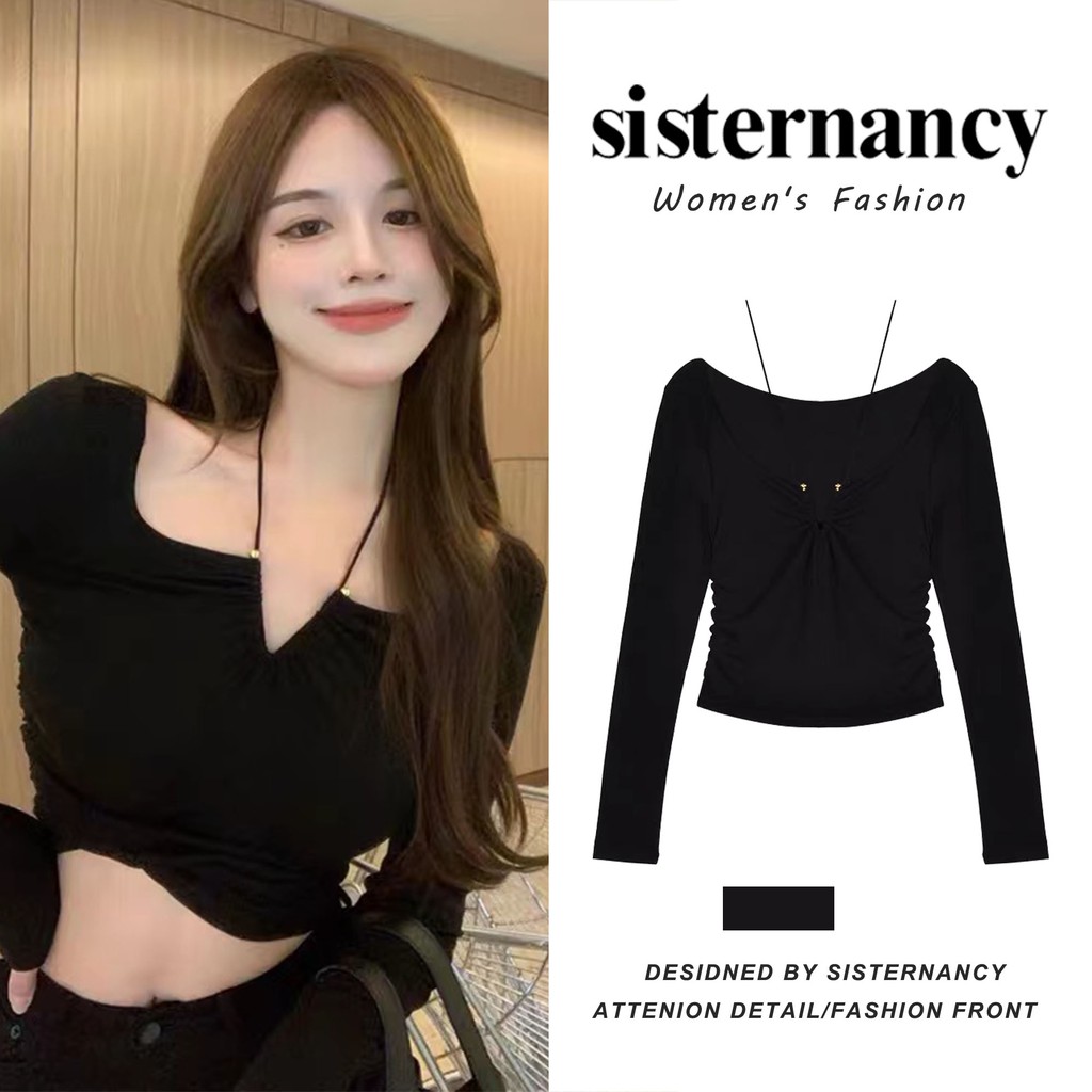 Áo COZOKC tay dài dáng ôm màu trơn chống nắng thời trang mùa hè quyến rũ cho nữ