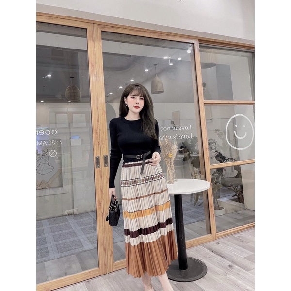 Maihuong⚡️ VÁY LEN PHA THÂN DẬP LY 3 MÀU CHO NỮ