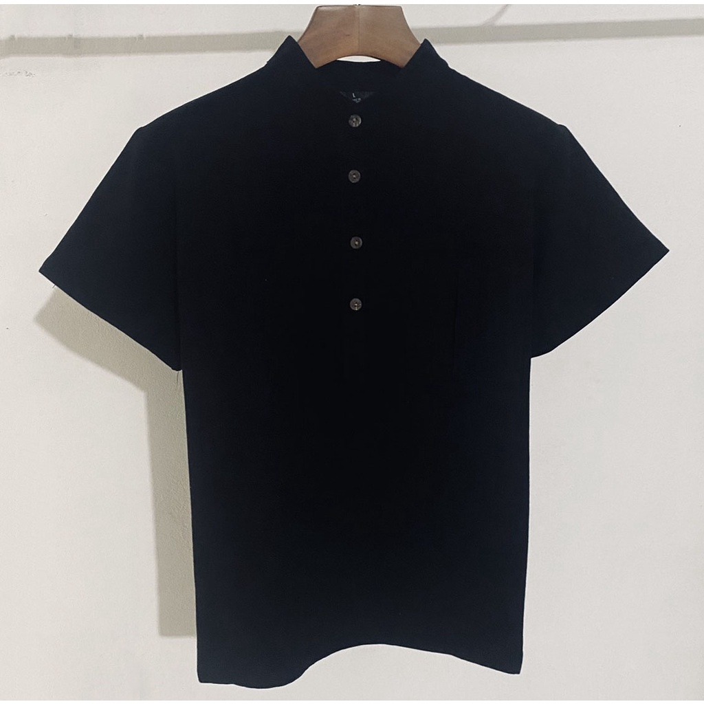 Áo Đũi Nam Cộc Tay Cổ Tàu, Chất Đũi Thái, Form Chuẩn Chất Đũi Cao Cấp Chống Nhăn Mặc Mát Lạnh