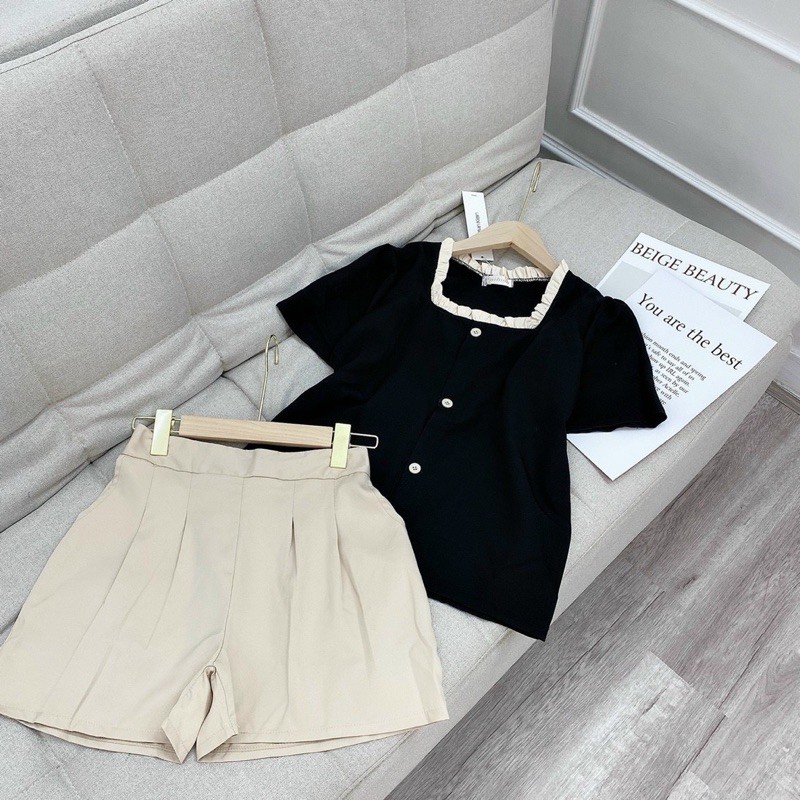 [Mã WASTCOOL giảm 15% tối đa 50K đơn 99K] Set áo đen quần váy dành cho nữ | BigBuy360 - bigbuy360.vn