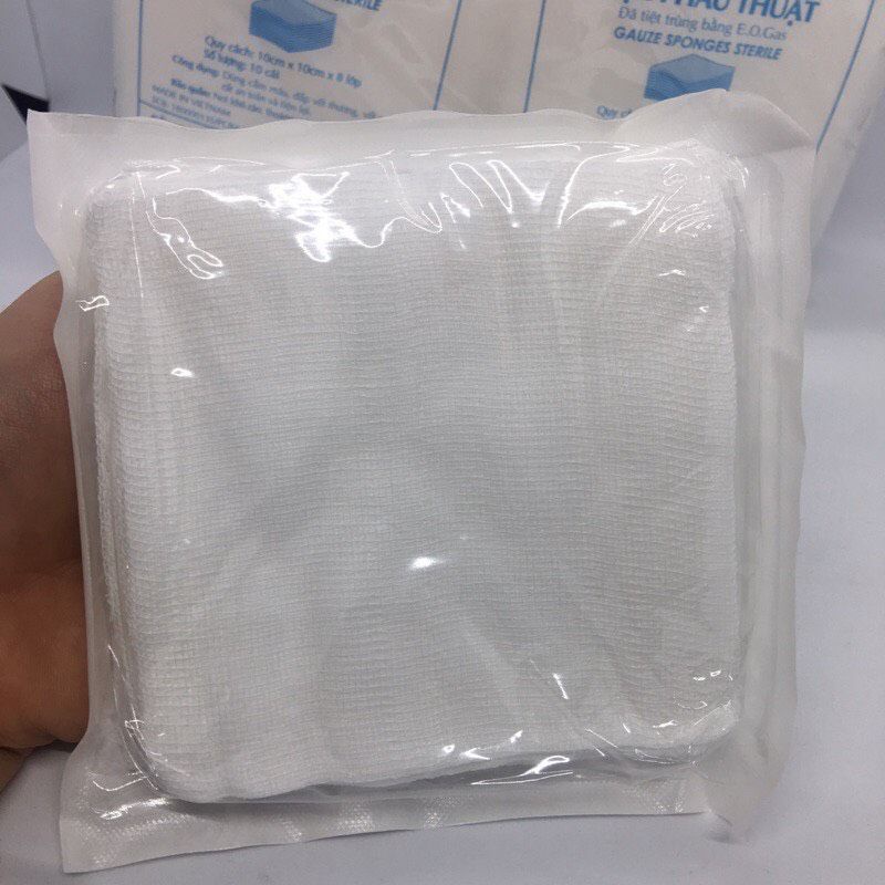 Gói 10 Miếng  Gạc Phẫu Thuật Tiệt Trùng, Băng Cố Định vết Thương Tanaphar
