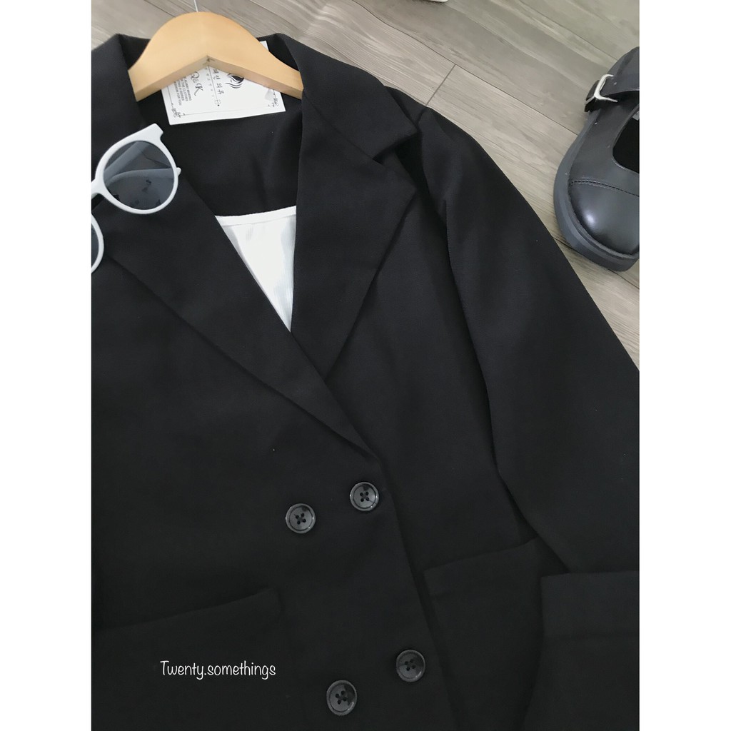 Set 2 Món Blazer Đen & Chân Váy Chữ A (ảnh thật/sẵn/video) | BigBuy360 - bigbuy360.vn