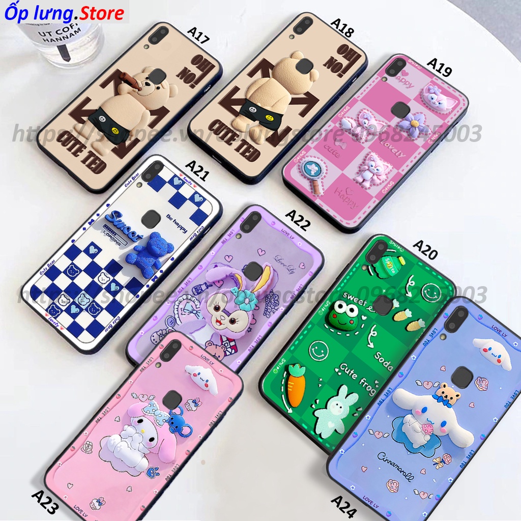 Ốp lưng vivo V9 / V9 Youth/ V11-V11 Pro/ 11i / Y85 in hình 3D gấu cute cool ngầu giả nổi.