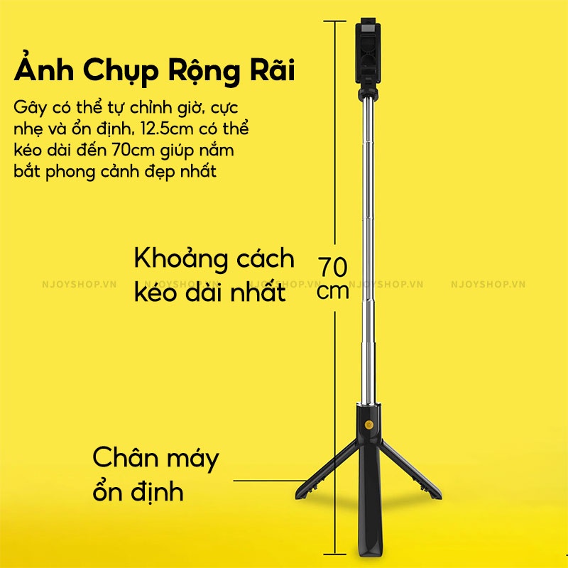 Bluetooth Selfie Stick cầm tay chụp từ xa ngoài trời thuận tiện sống trực tiếp cho Apple Huawei Xiaomi điện thoại di độn
