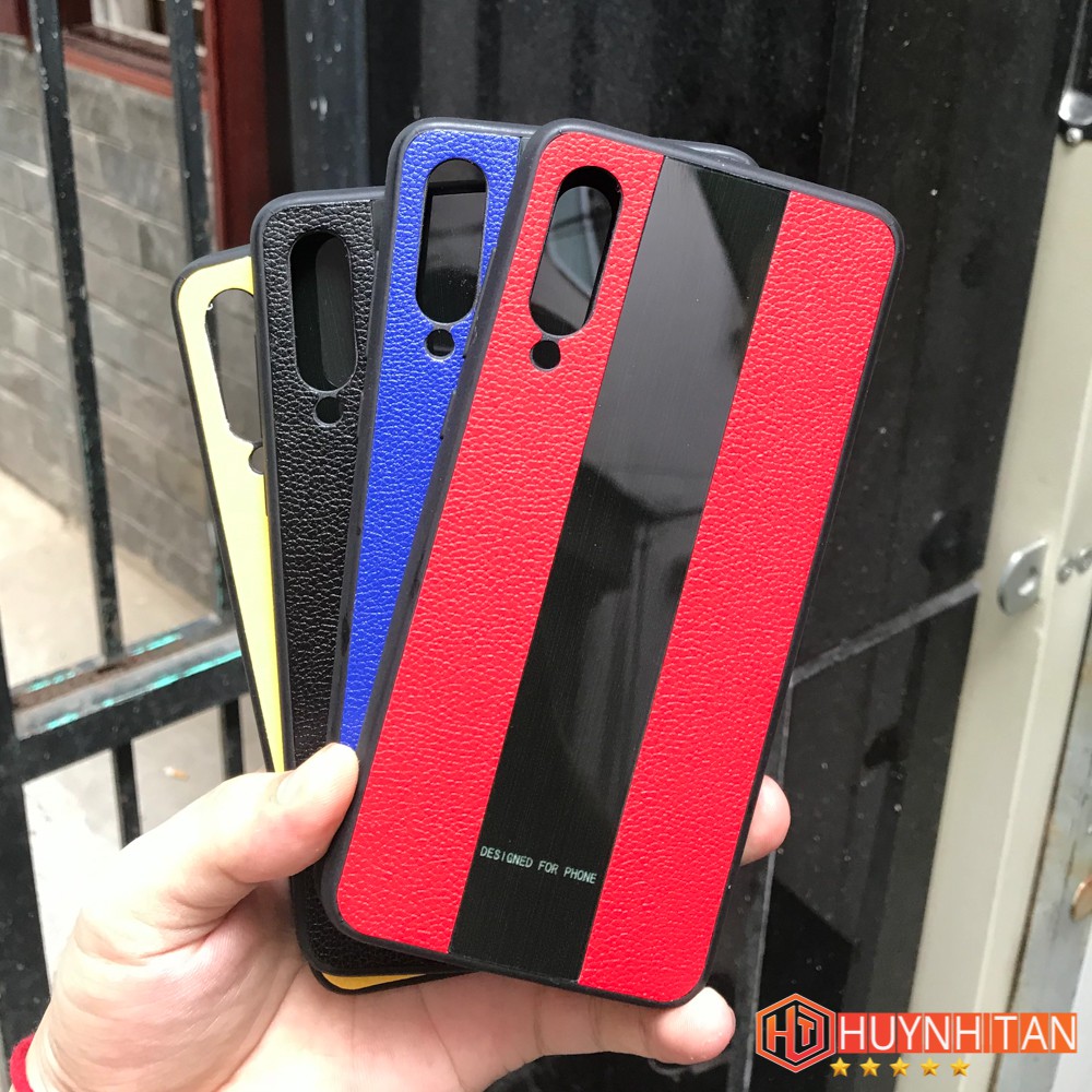 Ốp lưng Xiaomi Mi 9 vân da 3 sọc Design For Phone (Đen,Đỏ,Vàng)