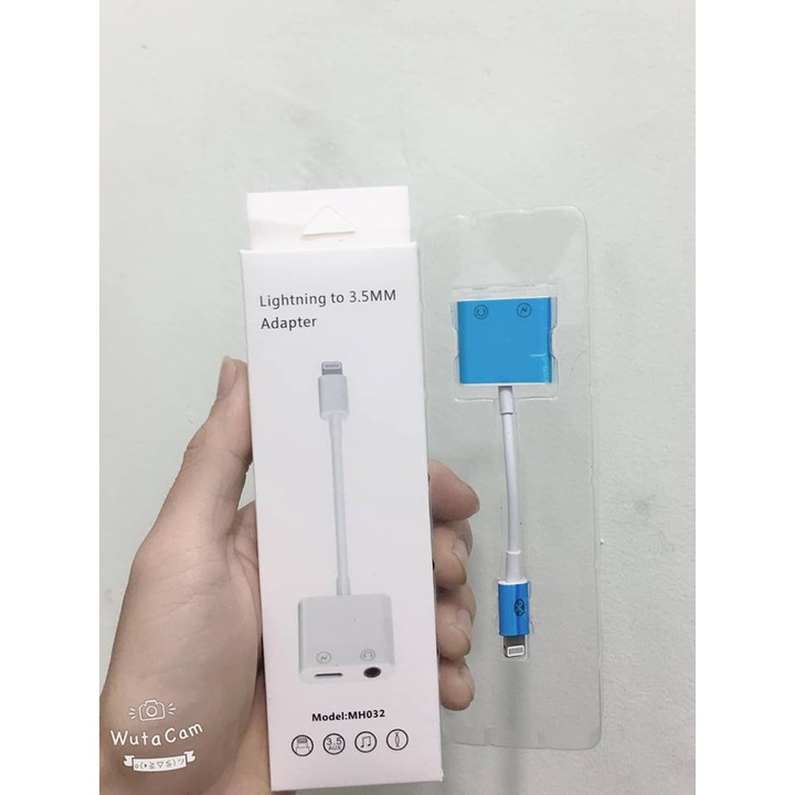 Cáp chuyển đổi MH030 chân dẹp táo  ra 1 chân dẹp , 1 chân tròn 3.5mm full box