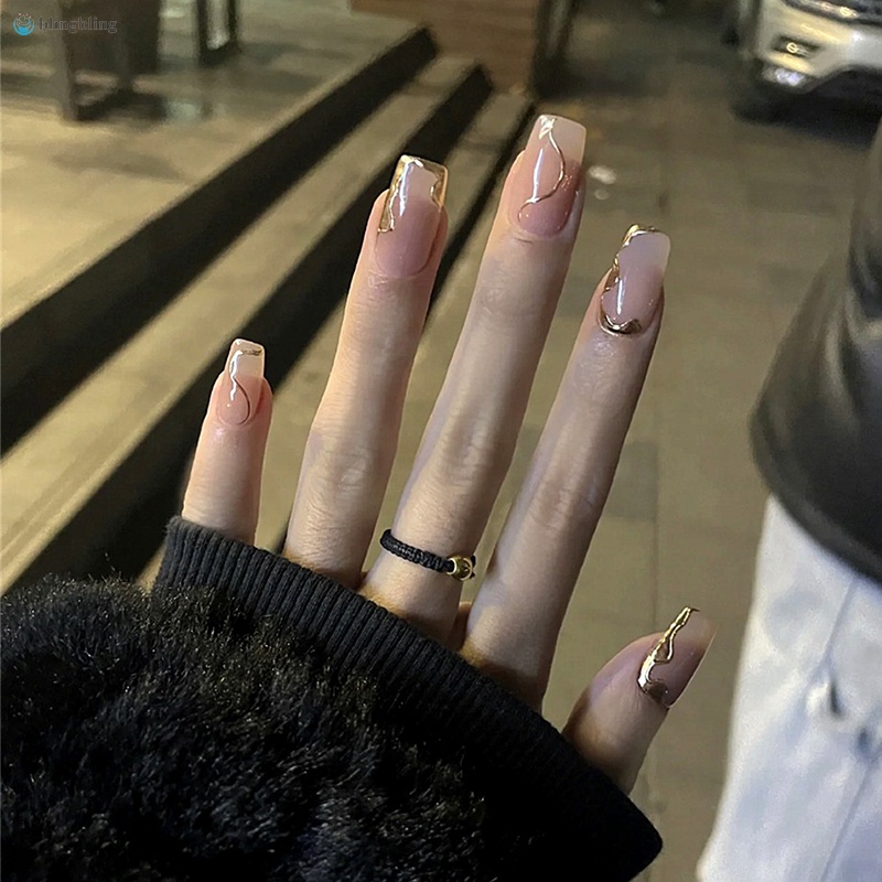 Set 24 Móng Tay Giả Trang Trí Nghệ Thuật Cho Salon