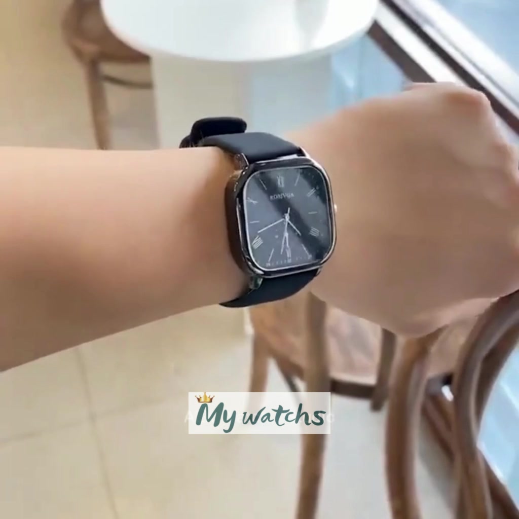 Đồng Hồ Nam Nữ Dây Da ROSIVGA - Đồng hồ nam nữ dây da mặt la mã thời trang cá tính | BigBuy360 - bigbuy360.vn
