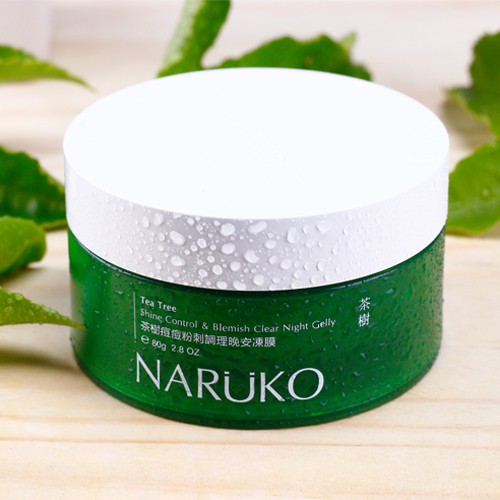 Mặt nạ ngủ kiềm dầu, kiểm soát mụn Naruko trà tràm Tea Tree Shine Control Blemish Clear Night Gelly 80gr (Bản Đài) | WebRaoVat - webraovat.net.vn