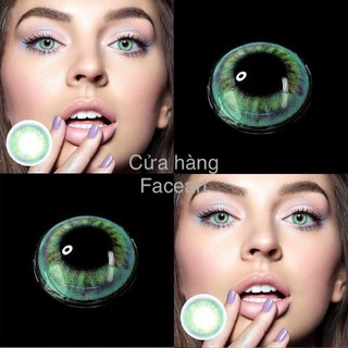 2 Cái lens Tây neon- Contact Lens màu xám tự nhiên / xanh lá / xanh dương / Hồng / nâu - dùng 12 tháng / dùng 1 lần