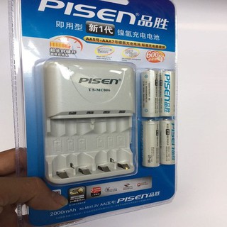 Bộ pin & sạc AA Pisen 2000mAh