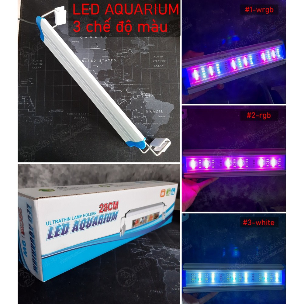 Đèn Led Màu Thuỷ Sinh LED AQUARIUM WRGB | Đèn Led 3 Chế Độ Màu, 4 Dãy Siêu Sáng Dành Cho Bể Thuỷ Sinh