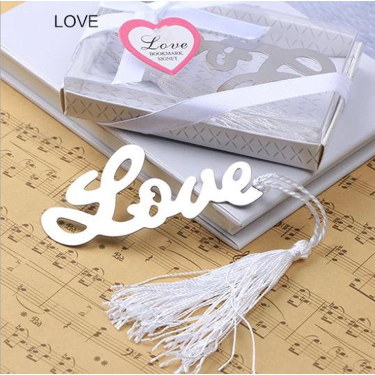 Đánh Dấu Sách Bookmark Kim Loại Chữ Love