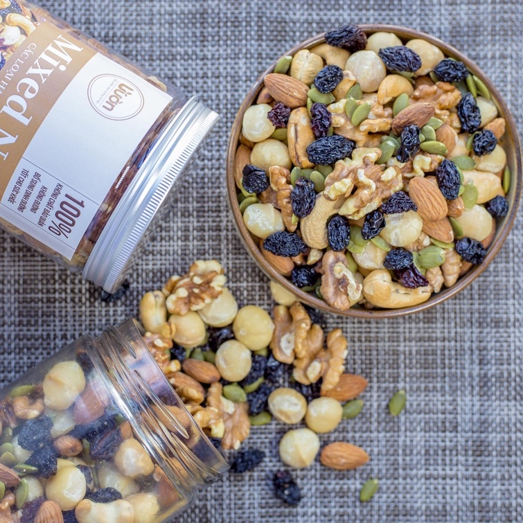 HẠT MIX 6 LOẠI TỔNG HỢP  HẠT DINH DƯỠNG CAO CẤP ĂN LIỀN VƯỜN ORGANIC