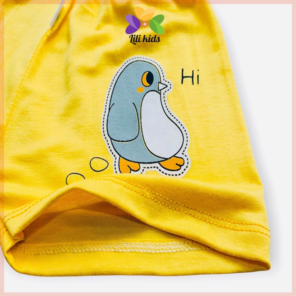 Quần đùi chục LILIKIDS cho bé gái bé trai quần chục đùi chất thun lạnh QC05