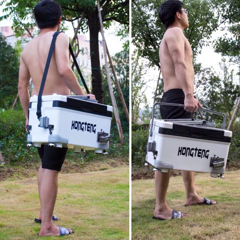 Thùng câu đài Hongteng 36L+ pull pass và khay mồi