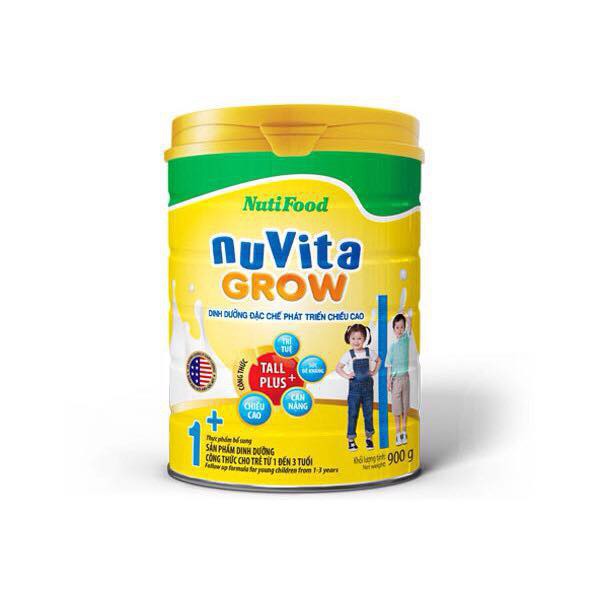 (Nhập THOATFAROI hoàn 10k) COMBO 2 Sữa bột Nuvita Grow 1+ 900g (1 - 3 tuổi)