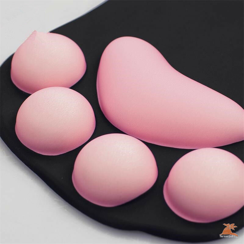 Đế Lót Chuột Silicon Hình Chân Mèo 3d Dễ Thương