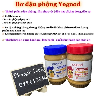 Bơ Đậu Phộng ăn kiêng Yogood 453gr ( 0 đường / 0 muối )