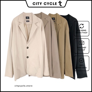 Áo khoác Blazer nam nữ City Cycle - Áo vest nam Unisex 2 lớp kaki cao cấp Local Brand