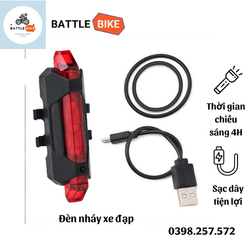 ĐÈN NHÁY XE ĐẠP - 4 CHẾ ĐỘ CHIẾU SÁNG