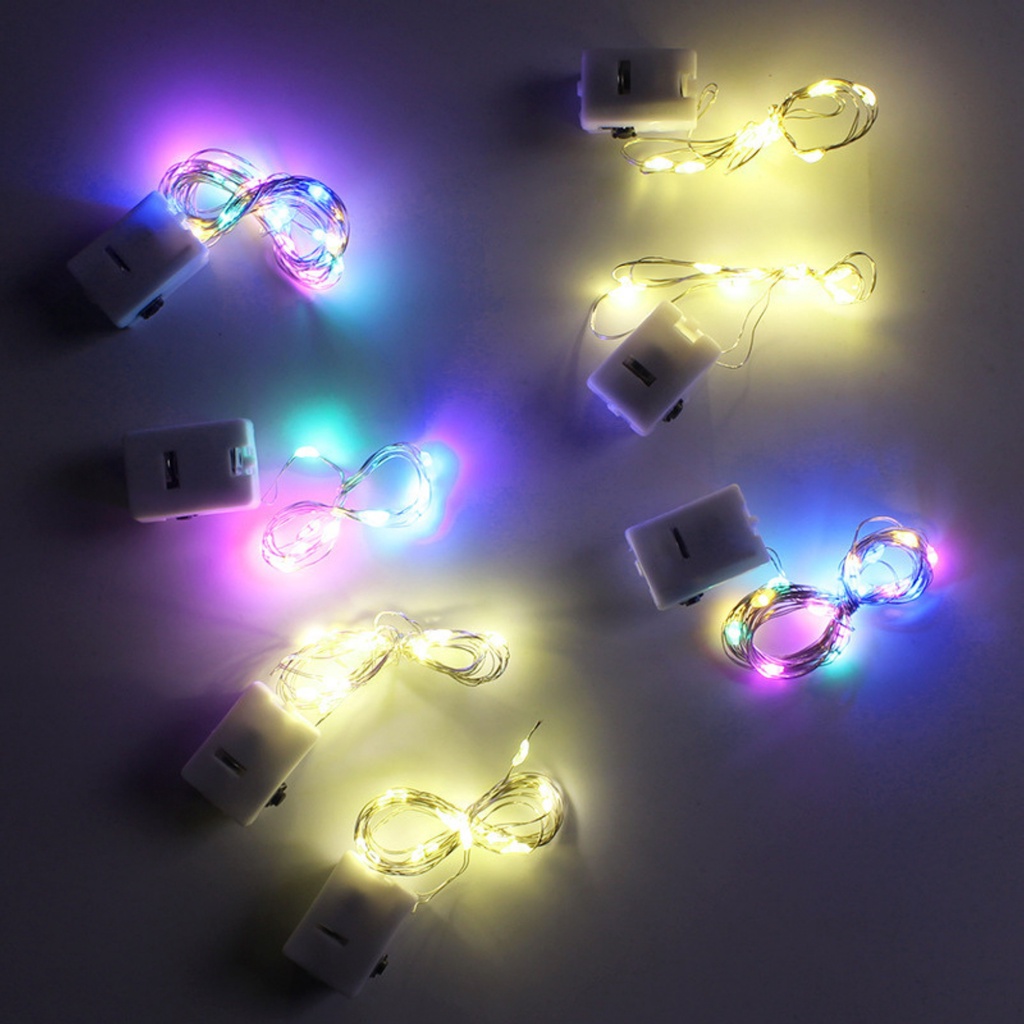 Dây Đèn LED Trang Trí Fairylight Có Sẵn Pin, Dây Đèn Dài 0.5m-1m-2m-3m