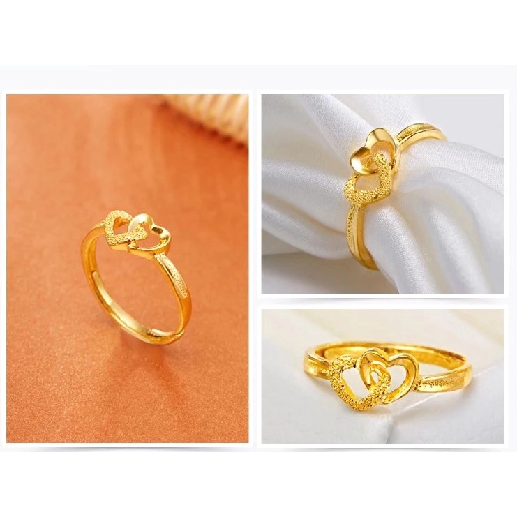Nhẫn mạ vàng 24k thiết kế thời trang Hàn Quốc cho nữ