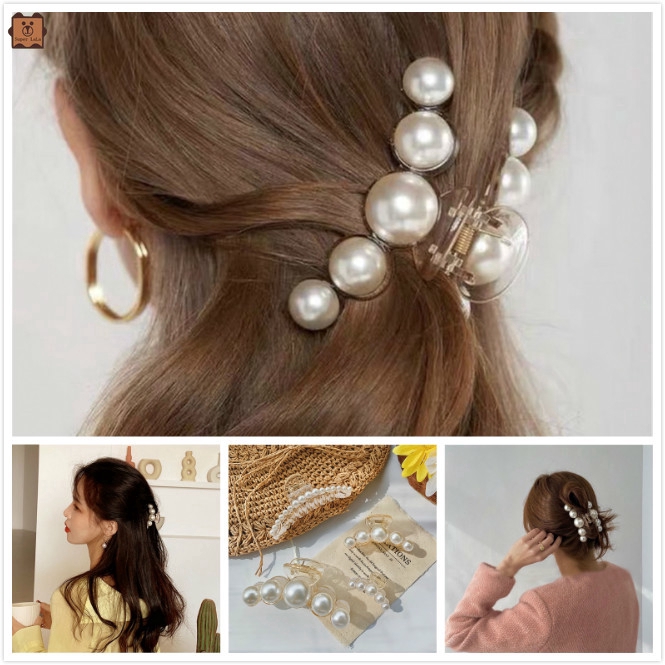 Kẹp Tóc Nữ Đính Ngọc Trai Xinh Xắn Duyên Dáng