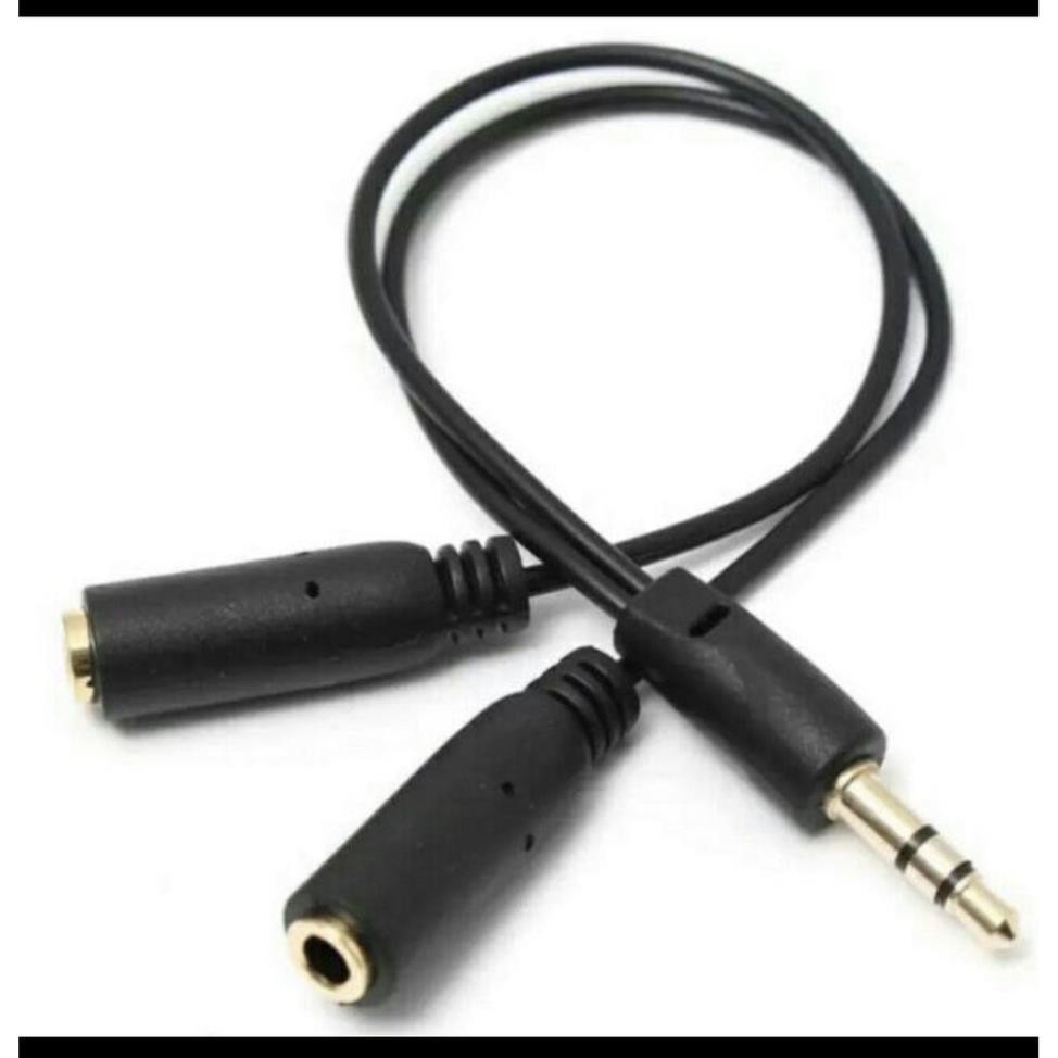 Cáp chuyển jack 3.5mm từ 1 cổng sang 2 cổng độ dài 20cm