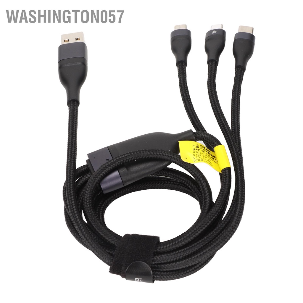 Dây cáp sạc nhanh 2 đầu 3 USB Type C IP Micro USB 100W cho điện thoại/ máy tính bảng