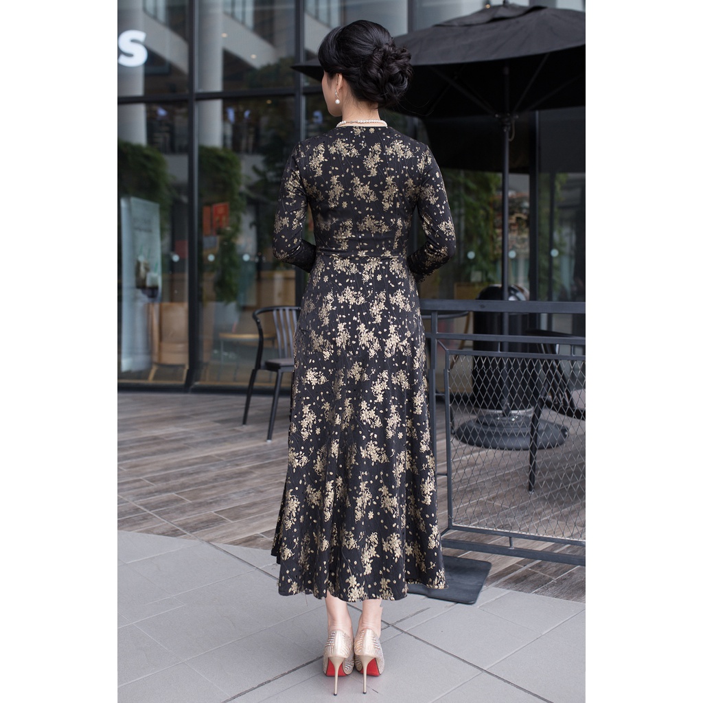 Váy Đầm trung niên Ladyshop thời trang nữ thiết kế dáng xoè cao cấp TK705 | BigBuy360 - bigbuy360.vn