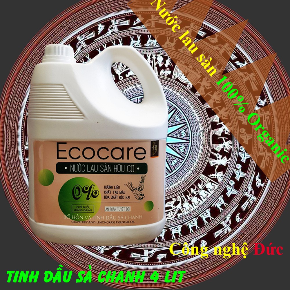MỘT LẦN LÀ YÊU MÃI! Nước lau sàn organic tinh dầu bồ hòn và sả chanh , size 4 lit xuất khẩu Đức