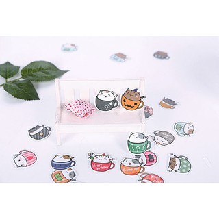 (SK02) Bộ sticker hình động vật, hoa lá dễ thương