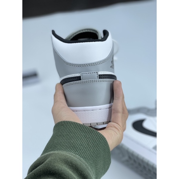 Giày Sneaker smoke grey Cao Cổ cao Mid Xám kèm phụ kiện