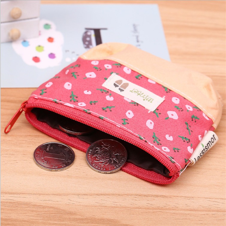 Cute Canvas Small Purse Canvas Wallets, Floral Coin Purse, Coin Purse Canvas Cute Small Purse with Zipper for Women and Girls YUE
