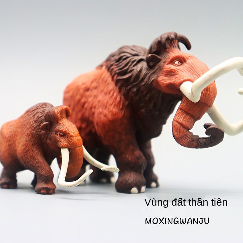 ✽✸Miễn phí vận chuyển voi ma mút một bộ con mô phỏng động vật hình trang trí đồ chơi trẻ em nhận biết thời tiền sử