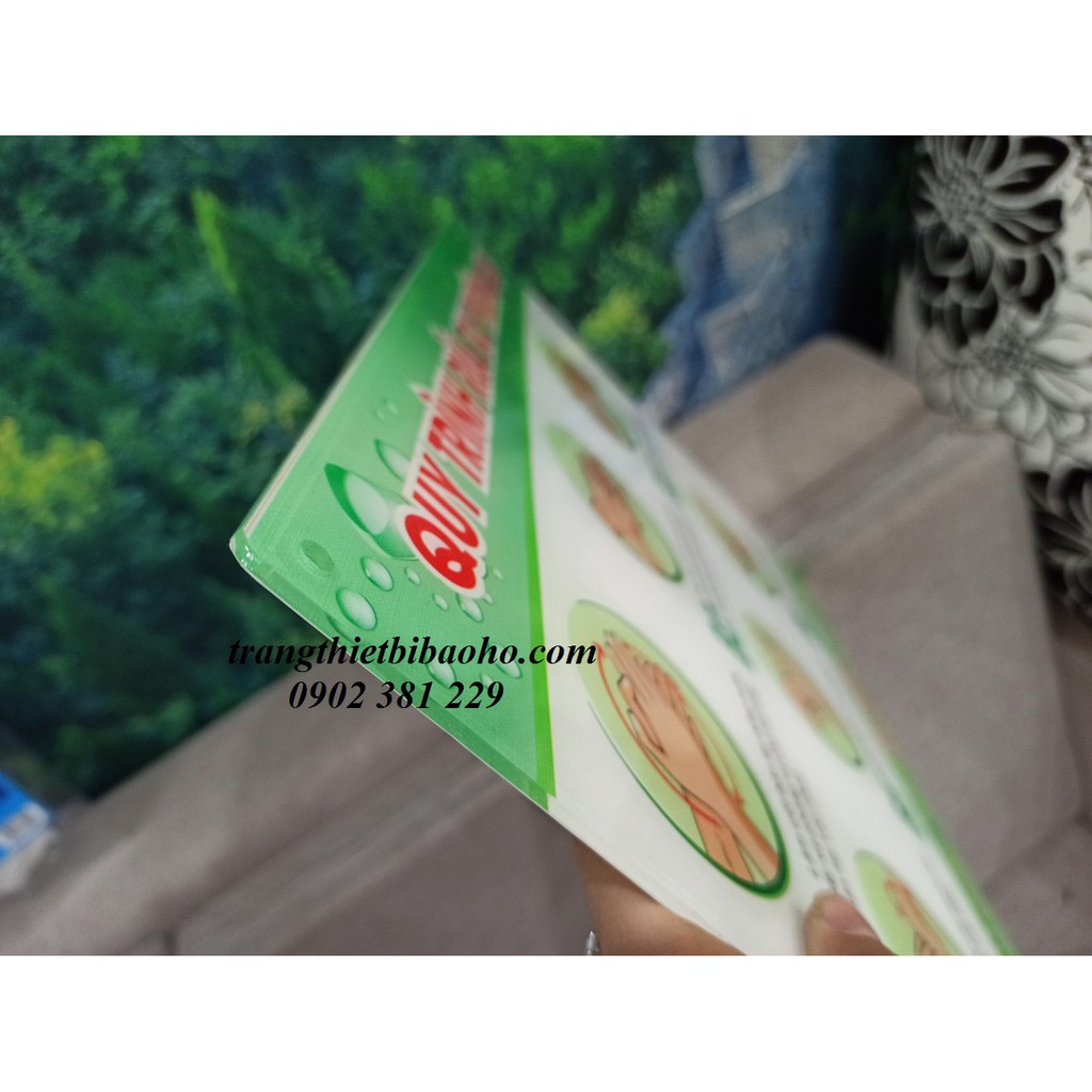 Quy trình rửa tay, hướng dẫn rửa tay thường quy chất mica dán decal KT 30x40cm