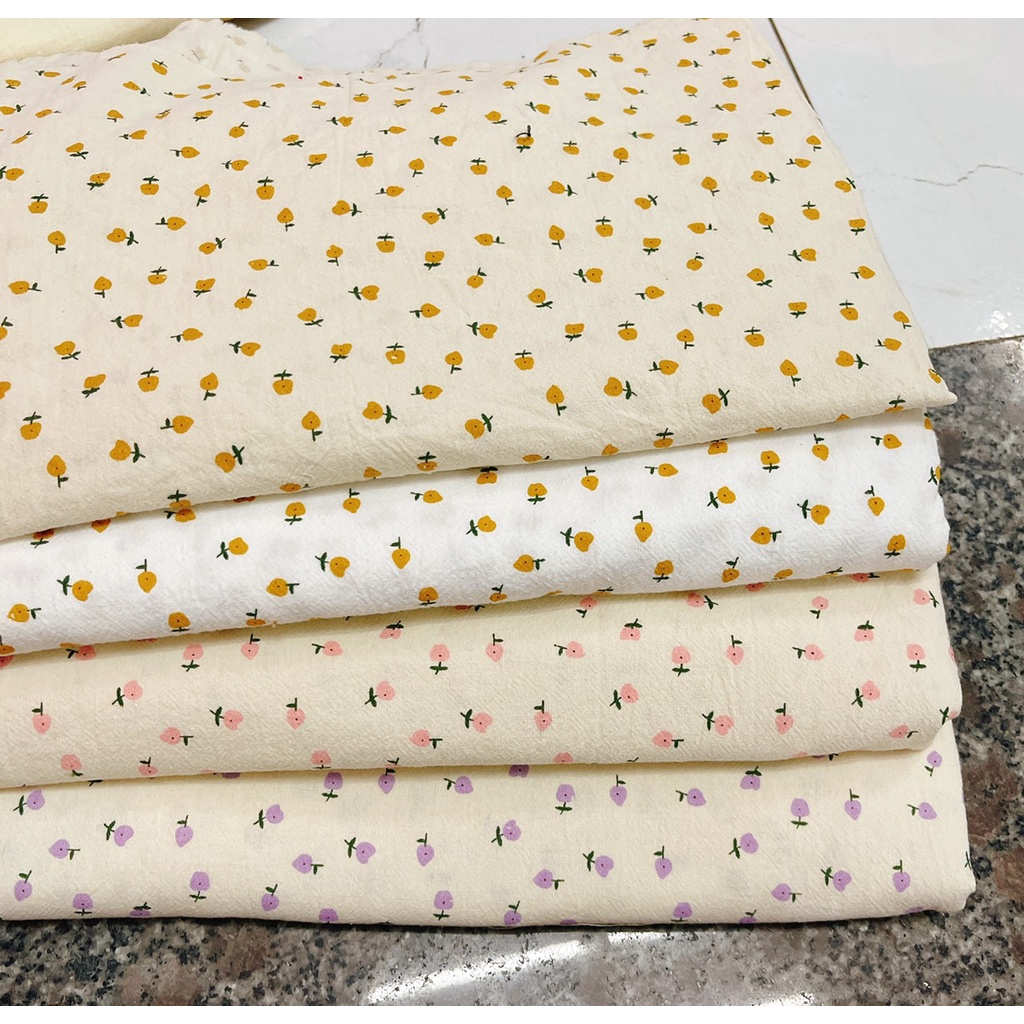 Vải thô cara hoa lê nhí xinh