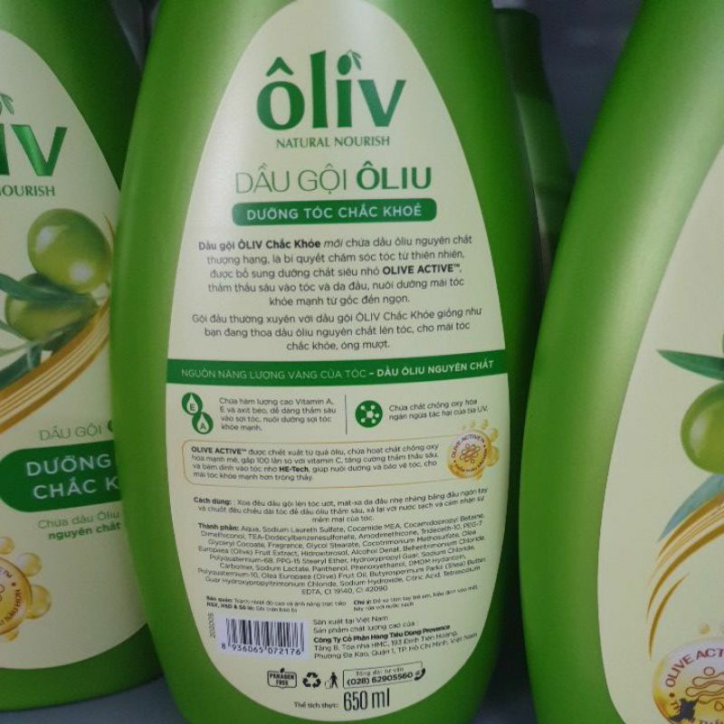 Dầu gội ôliu Ôliv dưỡng tóc bồng bềnh chắc khoẻ