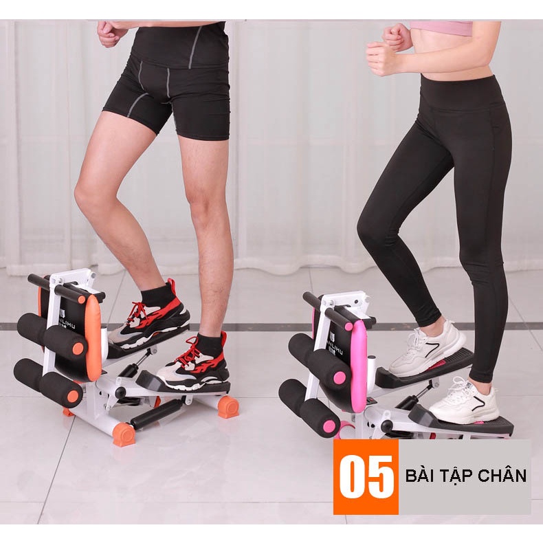 Ghế Tập Bụng Đa Năng Kết Hợp Máy Đi Bộ Trên Không Đại Nam Sport + Kèm 2 Dây Kéo Tập Tay