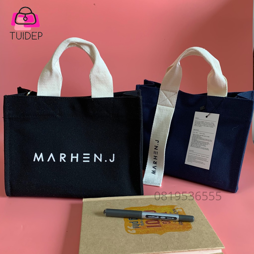 Túi vải tote đeo chéo xách tay nữ thời trang in chữ Marhen J cao cấp style Hàn Quốc Tuidepstore